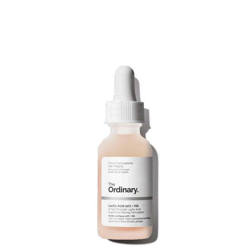 The Ordinary 10% Lactic Acid serum bottle.