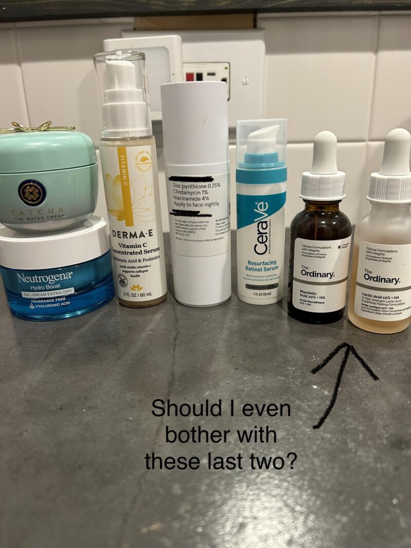 Azelaic acid & retinol serum.